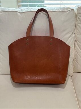 Moore & Giles Classic Leather Tote Bag in Cognac Brown